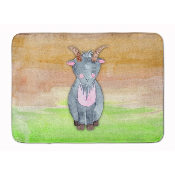 Carolines Treasures Goat Watercolor Machine Washable Memory Foam Mat BB7413RUG - main